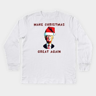 Trump Christmas funny design Kids Long Sleeve T-Shirt